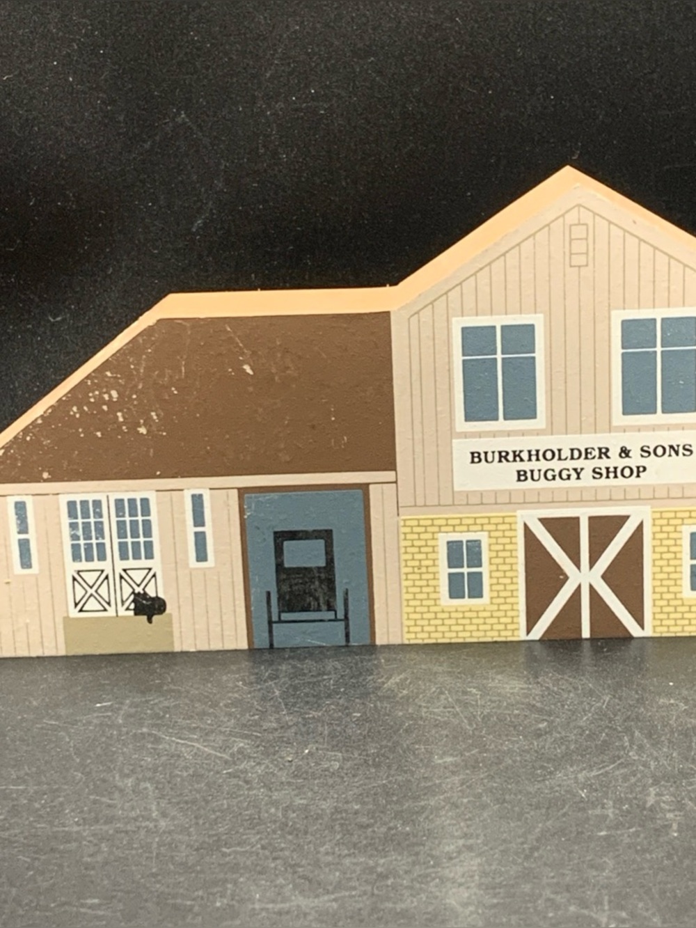 Vintage Cat's Meow Wood 1994 Amish Craftsman Series Burkholder & Sons Buggy Shop